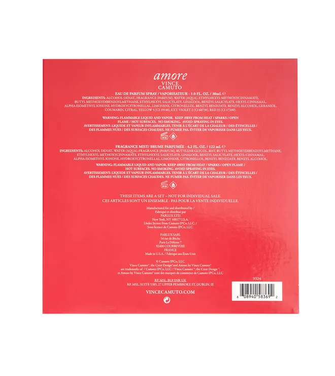 Vince Camuto Amore Womens EDP Set  2PC (1.0 EDP 4.2 Body Spray)